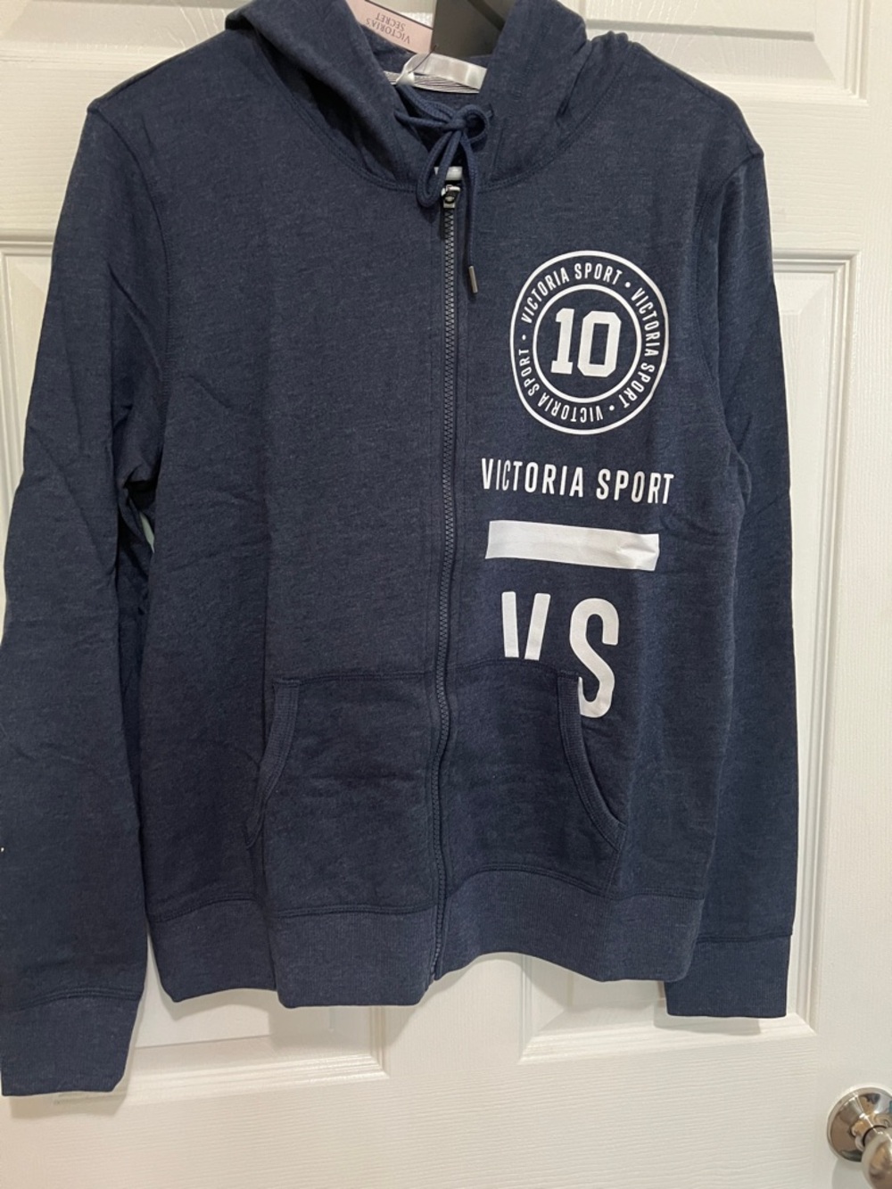 Victoria Sport Navy Full-Zip Hooded Jacket